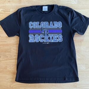 Colorado Rockies Black and Purple T-Shirt